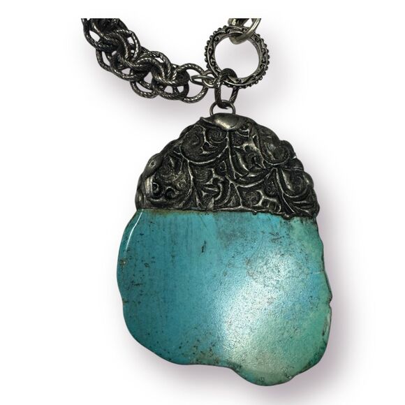 Art By‎ Amy Labbe Turquoise Dreaming Star Necklace Chief of Turquoise Star Boho - Picture 2 of 6